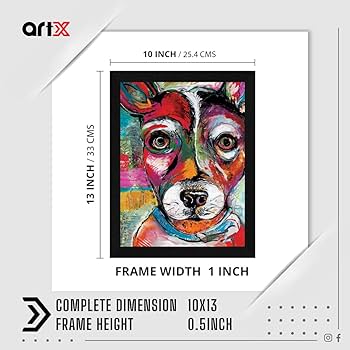 犬の水墨画 フレーム付き 犬の水墨画 フレーム付き